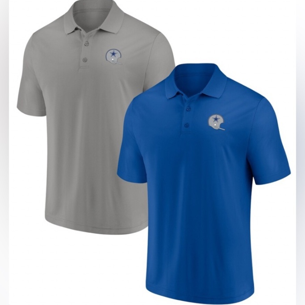 Dallas Cowboys Fanatics -NEW -Mens Royal/Silver Home/Away Throwback 2-Pk PoloSet